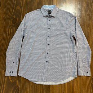 👔 Pronto Uomo Dress Shirt Blue Large‎ Long Sleeve Modern Fit Business Casual